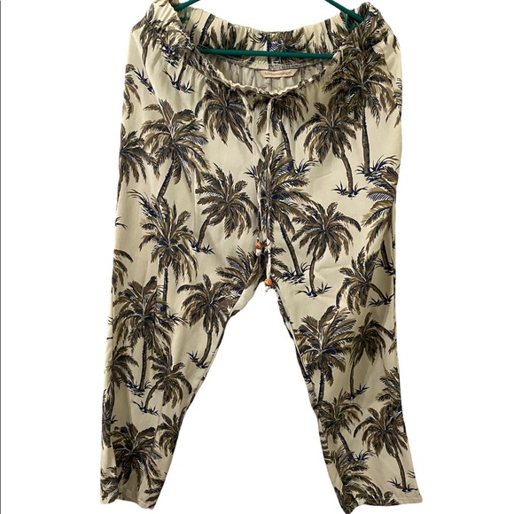 Soft Surroundings Print Tencel / Trouser Pants: drawstring pants, size: PM - Picture 3 of 6